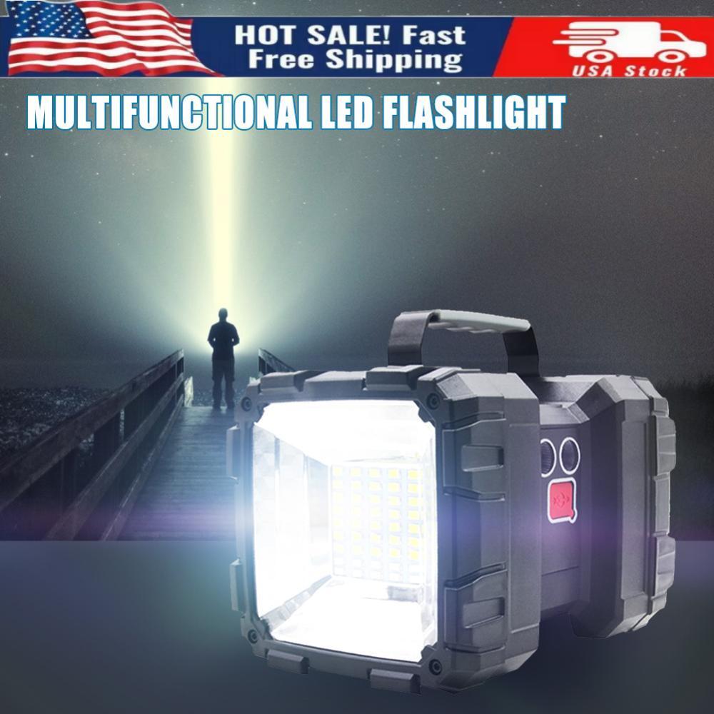 Double Head LED Searchlight USB Rechargeable Flashlight 4000mAh (4000mAh)