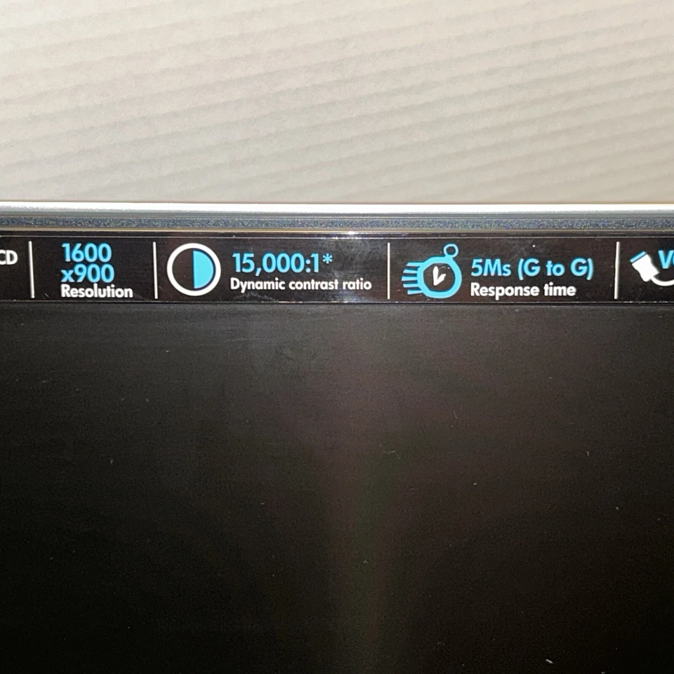 HP 2010i LCD Monitor 20" Diagonal HD Ready VGA DVI-D HDCP Built in Speaker (EUC) - Image 4 of 4