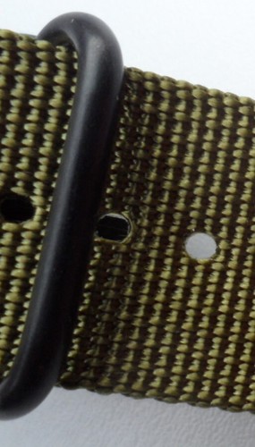 Das ECHTE Zulu® Durchzugsarmband von Maratac USA Fb Khaki mit PVD Schwarze Ringe - Bild 8 von 12