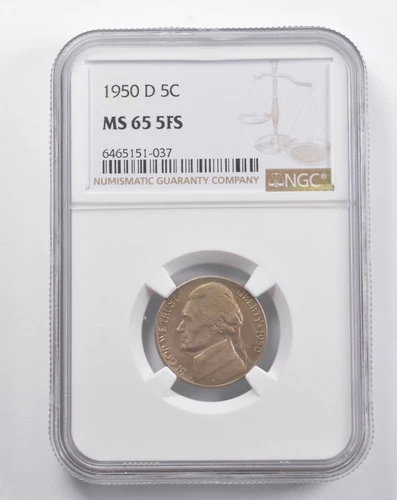 MS65 5FS 1950-D Jefferson Nickel NGC *5759