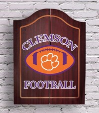 Clemson University Personalized Complete Dart Board Cabinet