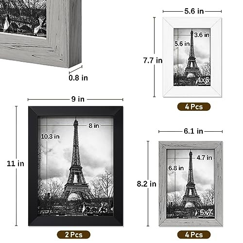 Picture Frames Set for Wall Gallery - 10 Pack Assorted Color Modern Wooden - Picture 7 of 7