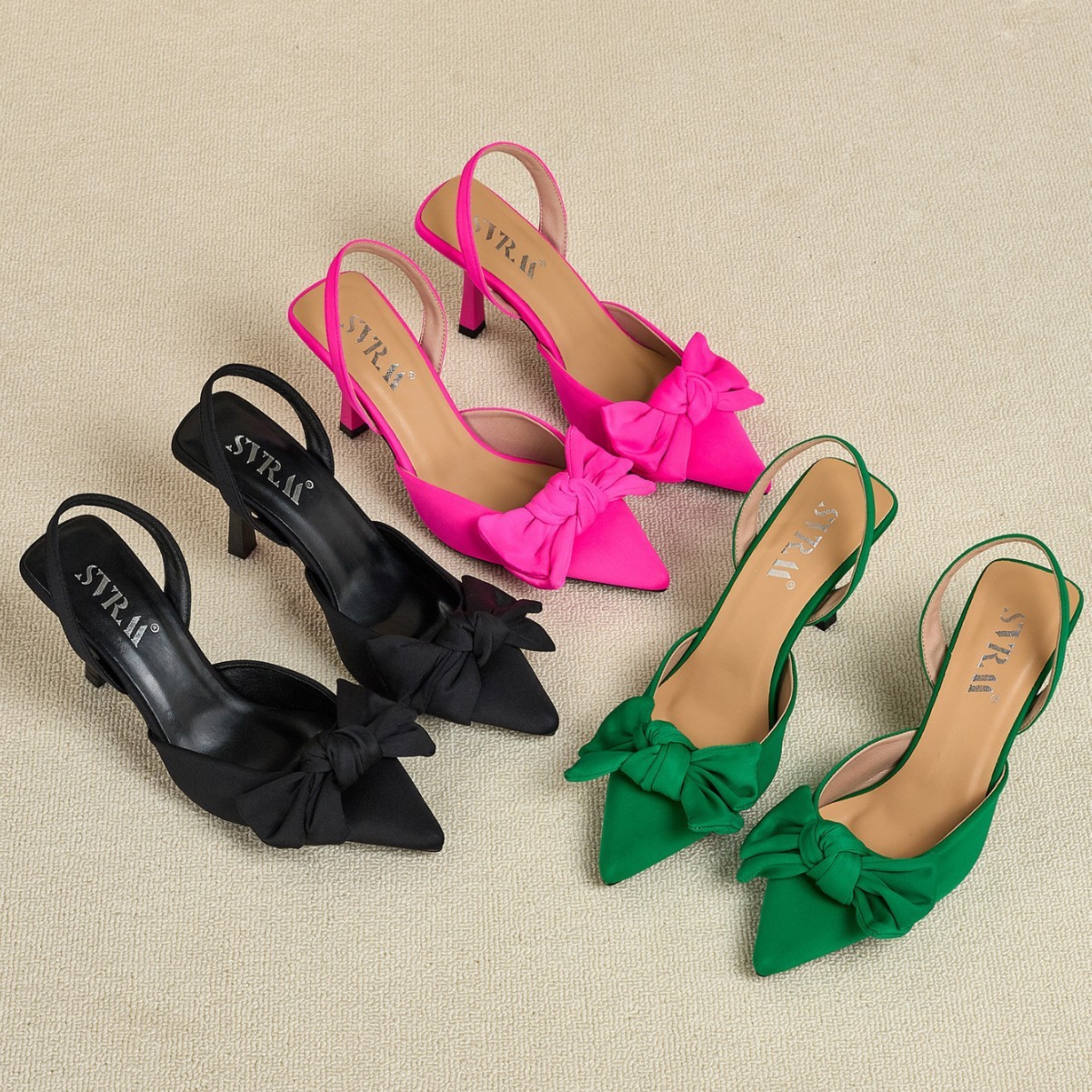 Exquisite Lady Heels Dance / Banquet / Wedding / Party Slingback Bow Sandals