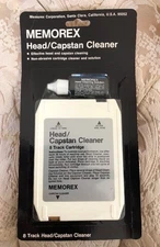 Vintage Memorex Head Capstan Cleaner 8 Track Cartridge & Liquid Solution