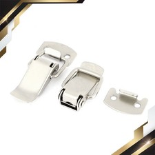 2Sets 4cm Stainless Steel Spring Loaded Straight Loop Catch Toggle Latch