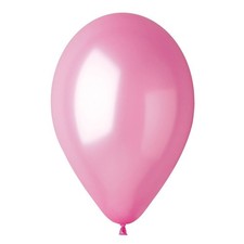 50 BALLONS LATEX MÉTALLISÉS ROSE BONBON BIO 30CM