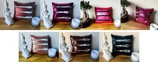 Mermaid Sequin Cushion Cover 38cm x 38cm Reversible Flip Party Pillow Case