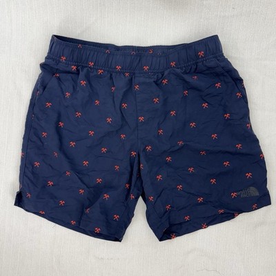 The North Face Class V Pull On Swim Trunks Shorts Mens M Medium Blue Nylon Lined