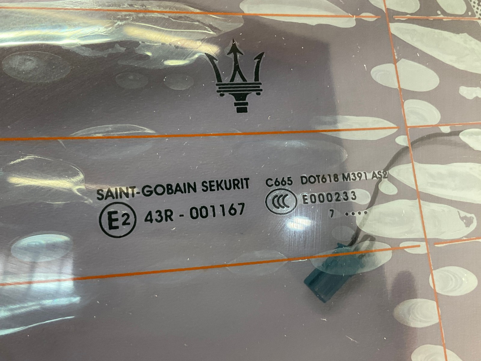 14-20 MASERATI Ghibli Rear Windshield Window Back Glass