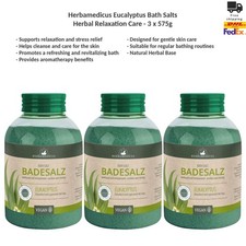Herbamedicus Eucalyptus Bath Salts Herbal Relaxation Care 3x575g