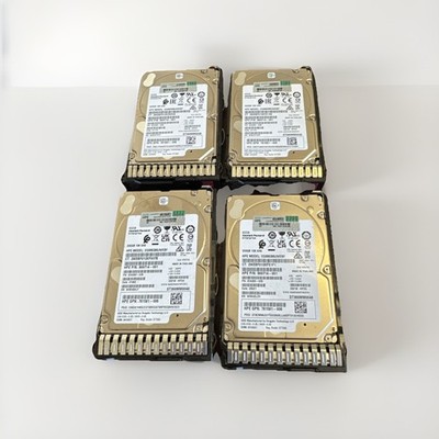LOT 4 HPE EG000300JWEBF 300GB 2.5'' 12Gb 10K RPM SAS HDD W/Caddy P/N: 869714-001