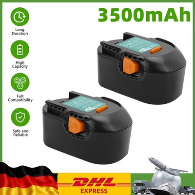 2 stk 3500mAh Ni-MH Akku für AEG BS14G BS14X BSB14G BSB14G B1414G B1420R M1430R