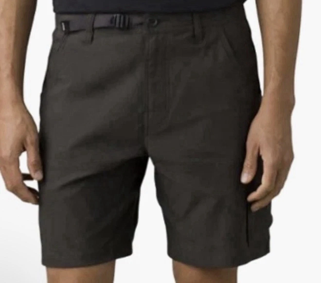 Prana Zion Shorts II Men's Size 42 10" Inseam Cargo Dark Iron Belted