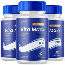 (3 Pack) Vira Maxx for Men Advanced Max Formula Vitamin Supplement 180 Capsules