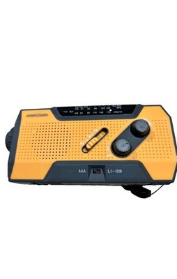 FosPower Emergency Weather Radio Solar Crank NOAA AM FM Flashlight Power Bank