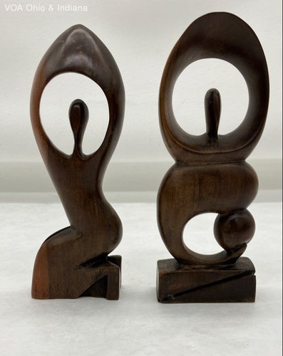 Two 8" Wooden Figures - Picture 3 of 7