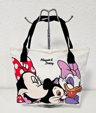 NEU! Minnie Mouse Canvas Beuteltasche Tasche Handtasche Reißverschluss Hell/Bunt