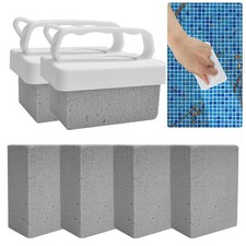 6 Pack Pool Pumice Stones with Handle, Handheld Replacement Cleaning Blocks f...