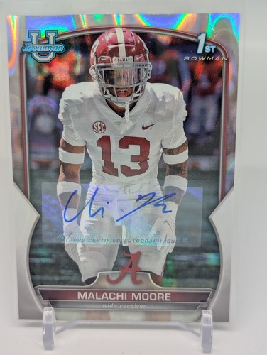 2022 Bowman Chrome University Lava Refractor Auto Malachi Moore /199