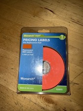 Monarch Pricing Labels 1-Line 1131 Fluorescent Red 2500/Roll 925075 Lot of 7 USA