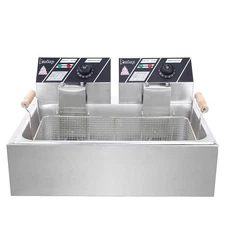 12.7 Qt. Stainless Steel Single Basket Electric Deep Fryer