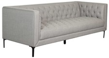 Design Lounge Sofa Dreisitzer Troia light grey 205 cm