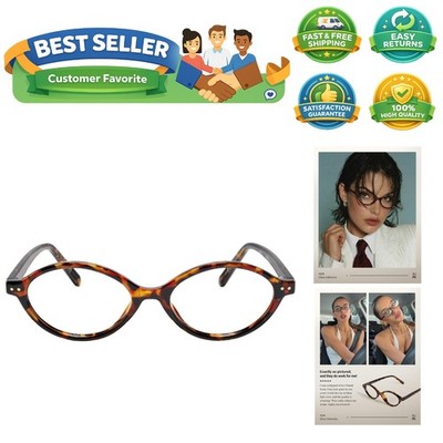 Olisa Blue Light Blocking Glasses for Women Men,Oval Glasses Frame Bluelight ...