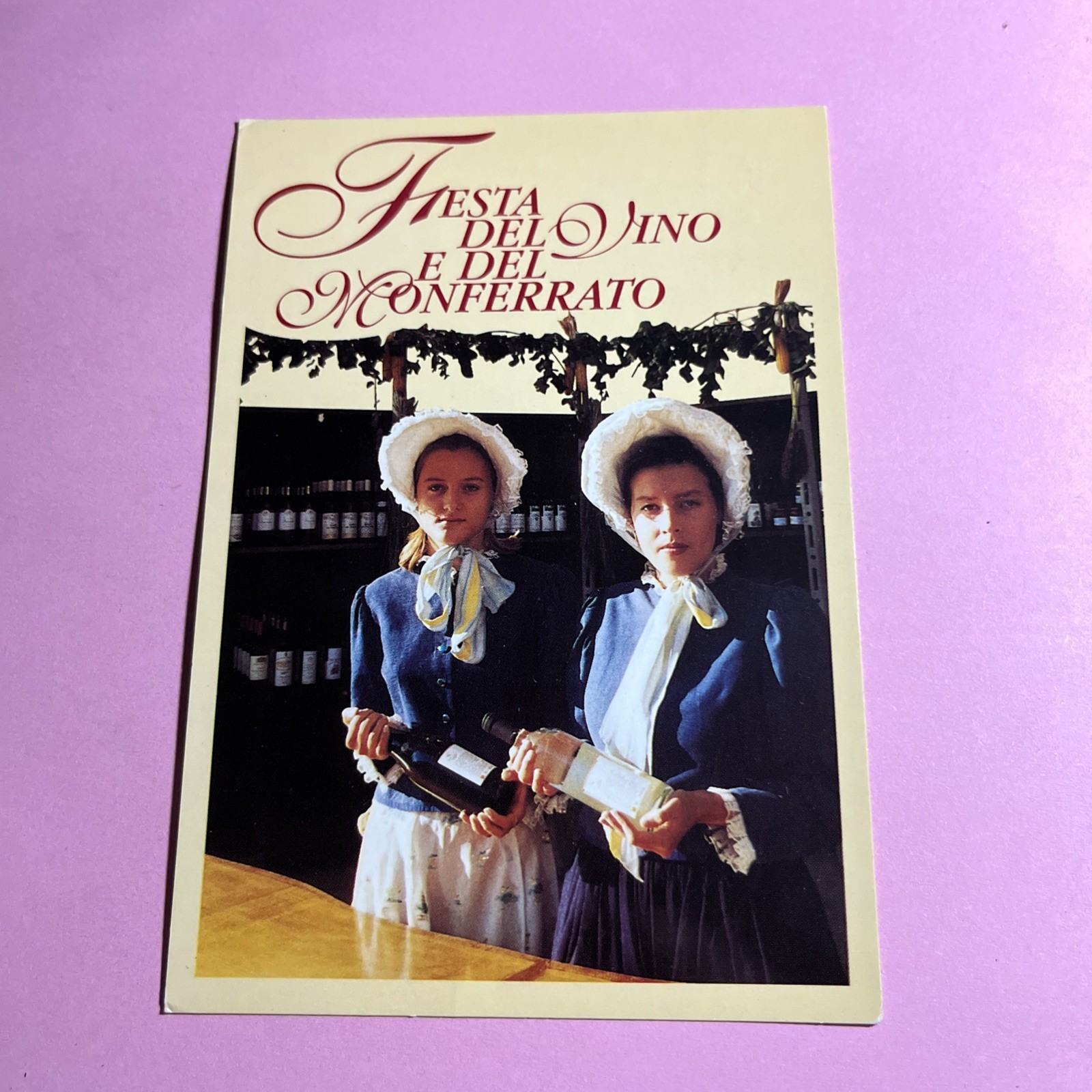 CARTOLINA A COLORI COLLEZIONE - FESTA DEL VINO E DEL MONFERRATO 1996