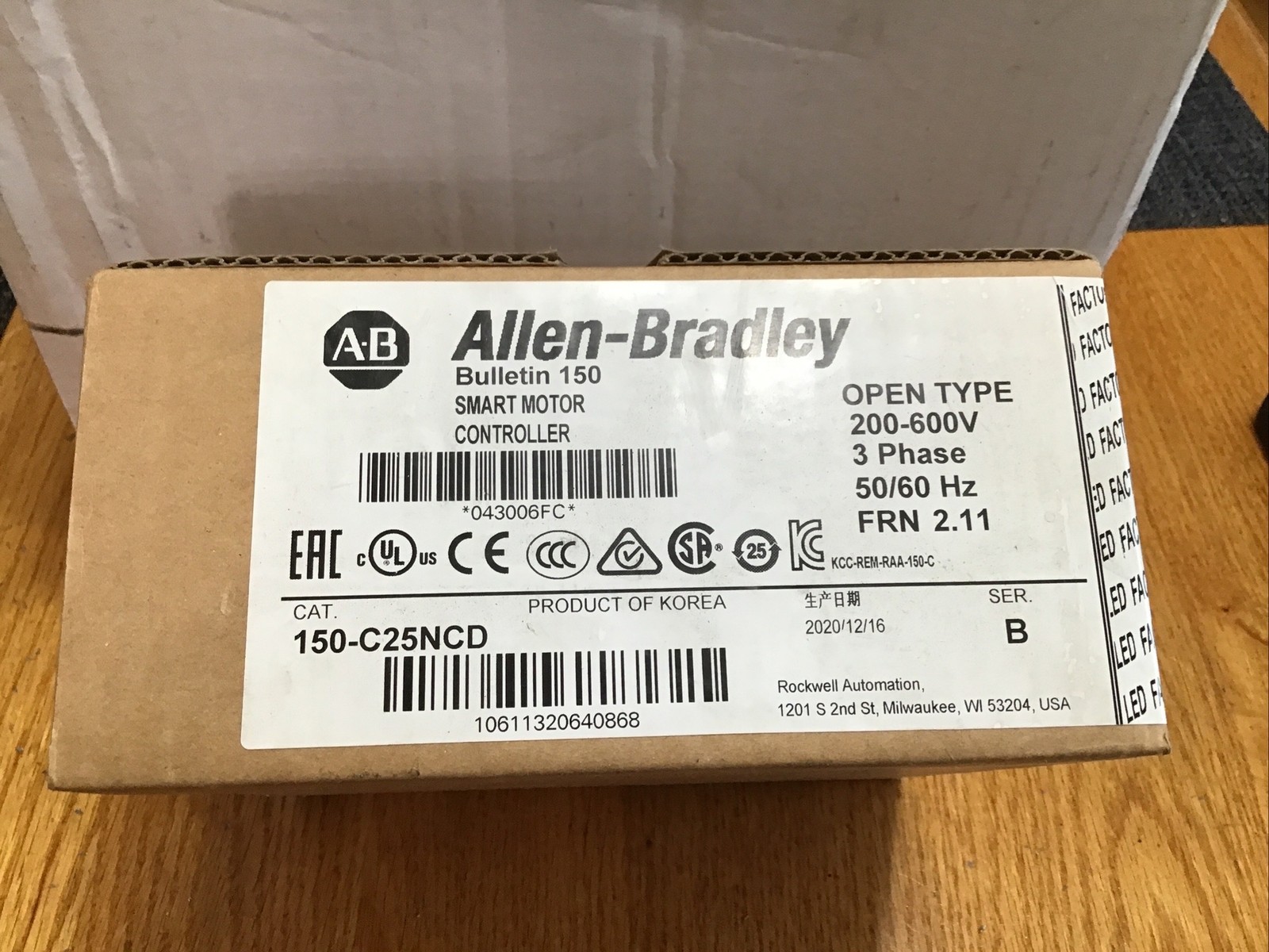 NEW AB 150-C25NCD SMC-3 Smart Motor Controller 25A 3Ph 600V Free Shipping