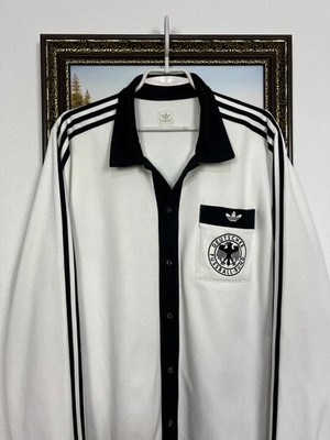 Vintage Adidas Originals Germany Football Jacket White Retro Track