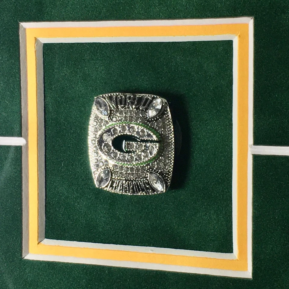 Campeonato Green Bay Packers Aaron Rodgers Foto Firmada Enmarcada Beckett BAS Foto 3 de 4