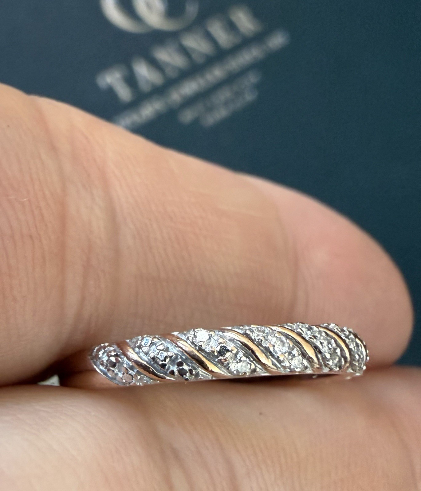 1.15g Solid 10k Rose Gold Stackable Sculpted Cabl… - image 8