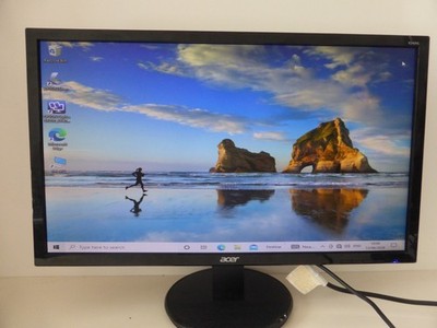 Acer K242HL 24 Zoll VGA Monitor schwarz voll funktionsfähig