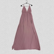 TOBI Women's Mauve Solid Maxi Dress Sleeveless Spaghetti Straps Adjustable 