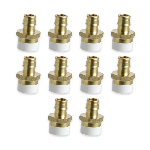 10 Pack XFITTING 1/2 in PEX-A x CPVC Transition Adapter