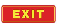 Standard Exit Wall or Door Sign  Durable Plastic and Easy Installation  Dou...