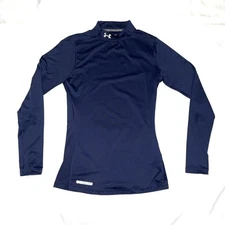 Under Armour Cold Gear Compression Shirt Mock Base Layer Medium Blue