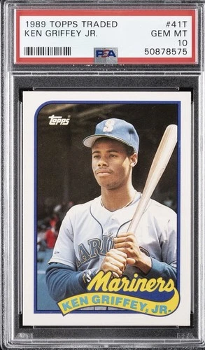 1989 Topps Traded Ken Griffey Jr. #41T Rookie PSA 10 Seattle Mariners Qty
