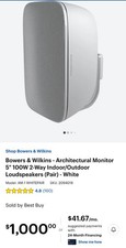 Bowers  Wilkins Architectural Monitor AM-1 5" 100W Indoor/Outdoor Speaker Pair