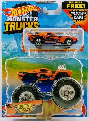 Hot Wheels Monster Trucks Rodger Dodger with Die-Cast Car