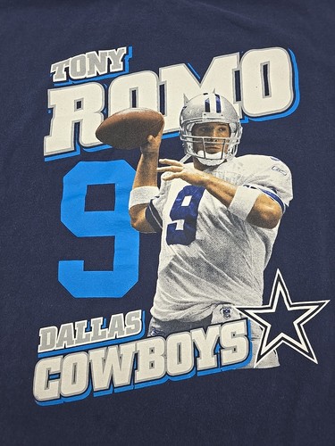 Dallas Cowboys Tony Romo T-Shirt Mens XLarge Blue Football Cotton..#24932 - Picture 2 of 7