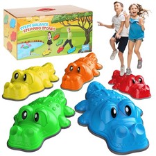 Stepping Stones for Toddlers,5 Pcs Non-Slip Jumping Balance Rocks Toys for Kids