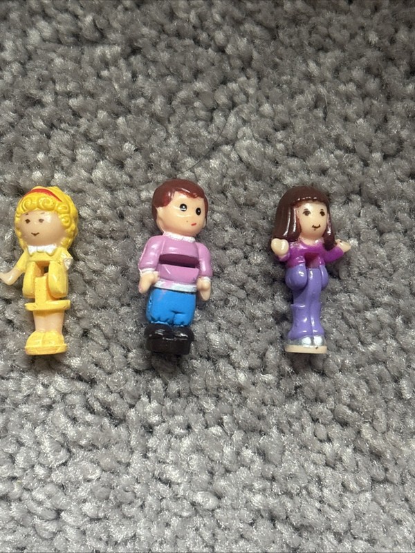 VINTAGE BLUEBIRD POLLY POCKET 1" MINI REPLACEMENT FIGURES LOT OF 3 90’s