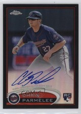 2012 Topps Chrome Rookie Auto Black Refractor /100 Chris Parmelee #162 Auto 0c2