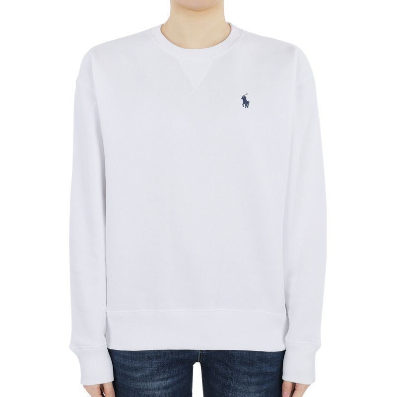 PONY Polo Ralph Lauren Felpa Donna in Pile con Logo (Bianco) 211794395002 72416870