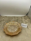 Vintage Anchor Hocking Peach Luster Glass Lotus Flower Plate 8” Diameter