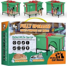 Outdoor Cat House, Weatherproof and Insulated Outside Cat Shelter.