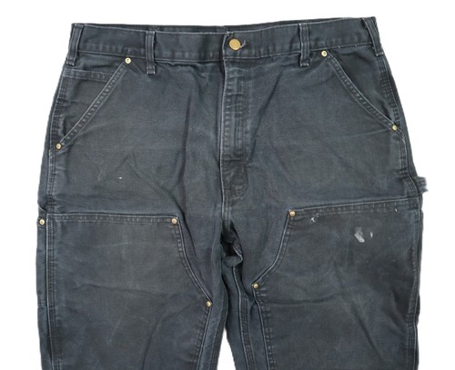 CARHARTT B01 US Men's 36 x 28 Black Duck Double Knee Utility Work Pants - Picture 4 of 8
