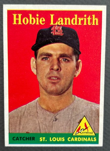 Hobie Landrith [Yellow] #24 1958 Topps card