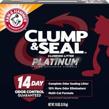 Powerful Clumping Cat Litter 18 lbs   Clump  Seal Platinum for Multi-Cat Homes